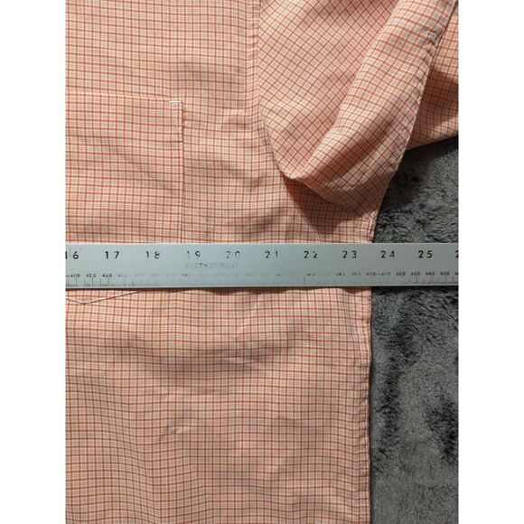 Quiksilver Short Sleeve Button Up Shirt Men's Size Large Orange - Picture 9 of 13